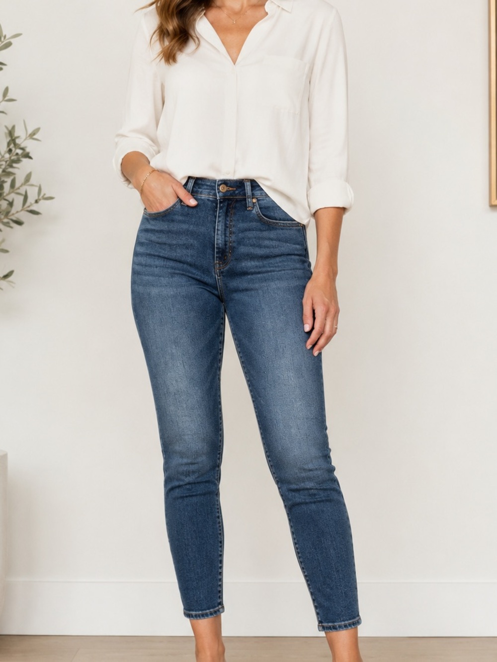 Jessica Simpson High Rise Skinny Ankle Jeans